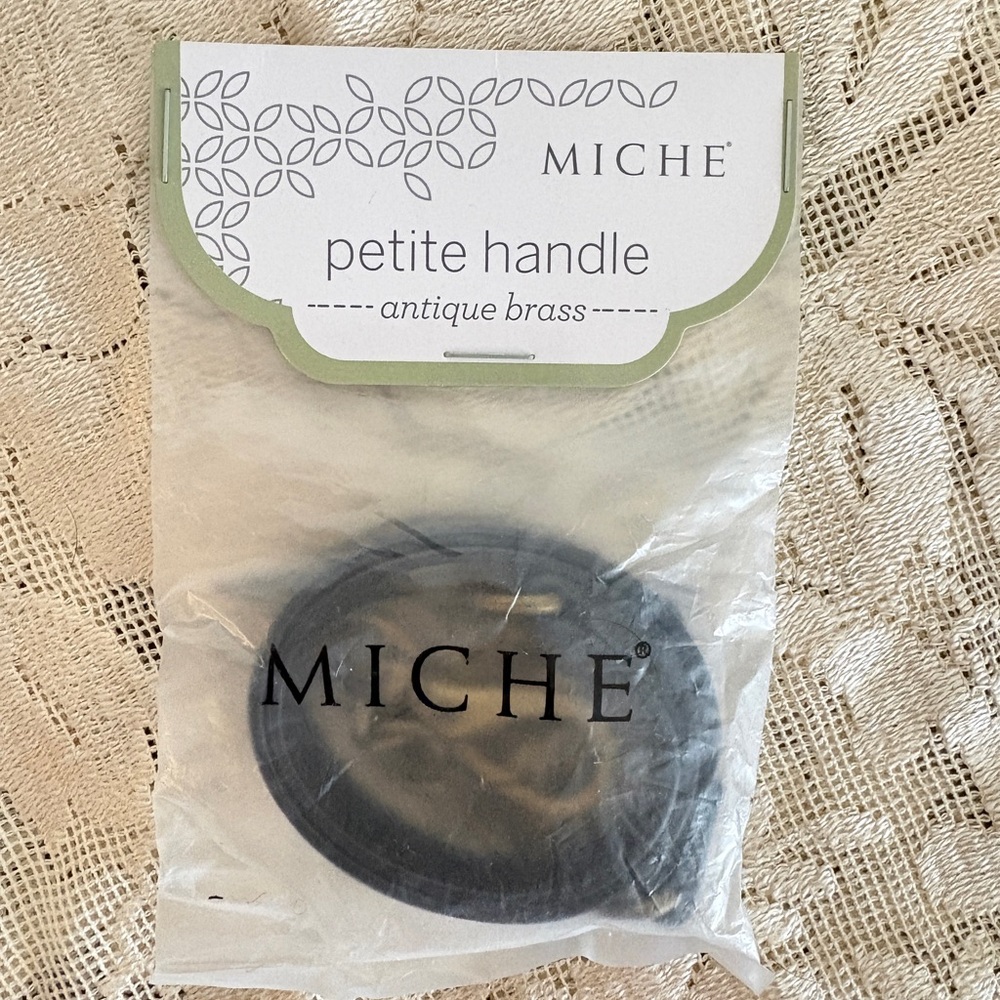 Miche Petite Handle Black Strap with Antique Brass Chains for Handbags Purse